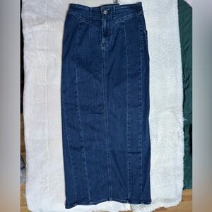American Eagle Outfitters Dark Blue Denim Maxi Skirt